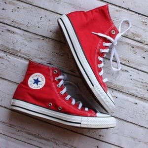 Converse Red High Top Sneakers- Chuck Taylor